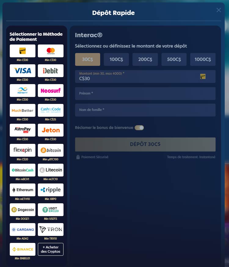 deposer des fonds